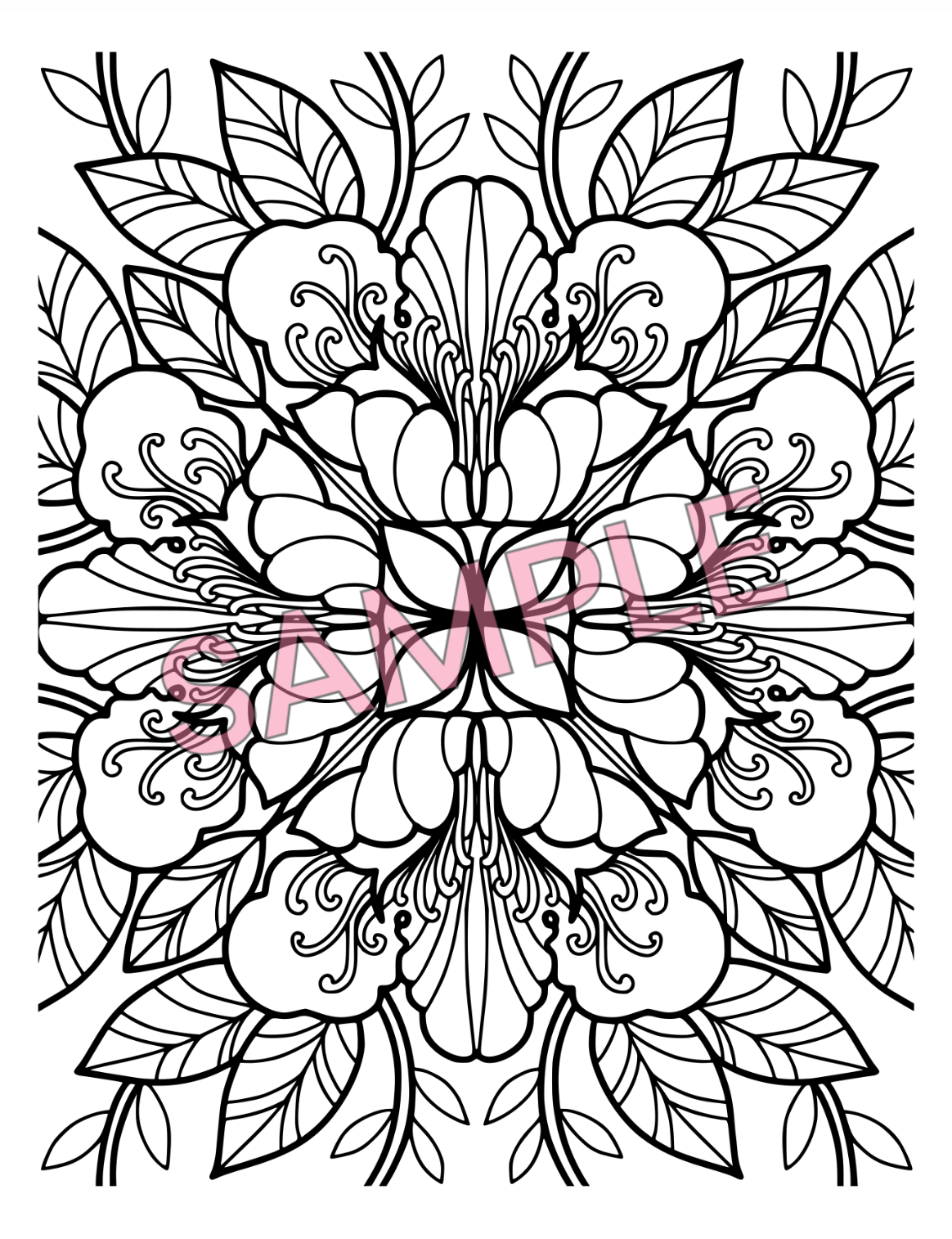 It's All In The Flowers- 5 Coloring Pages