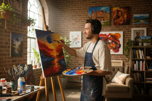 The Soundtrack of Creativity: Listening to Music While Making Art 🎶