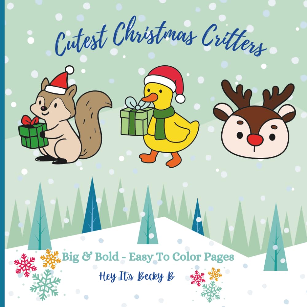 Cutest Christmas Critters - 5 Coloring Pages