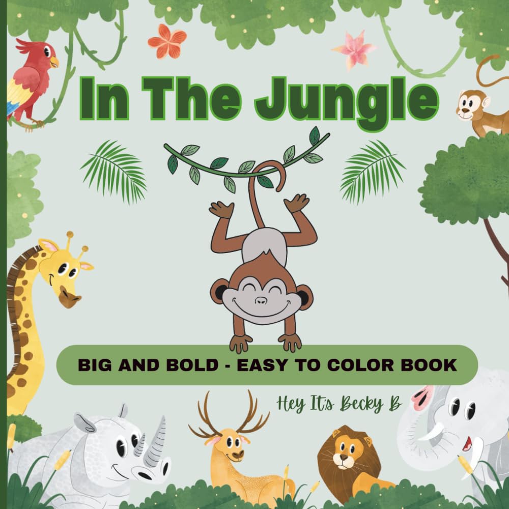 In The Jungle - 10 Coloring Pages