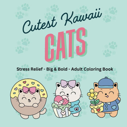 Cutest Kawaii Cats - 20 Coloring Pages