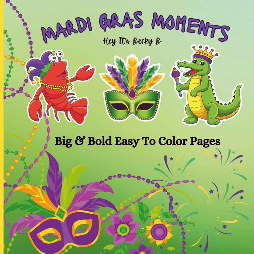Mardi Gras Moments - 5 Coloring Pages
