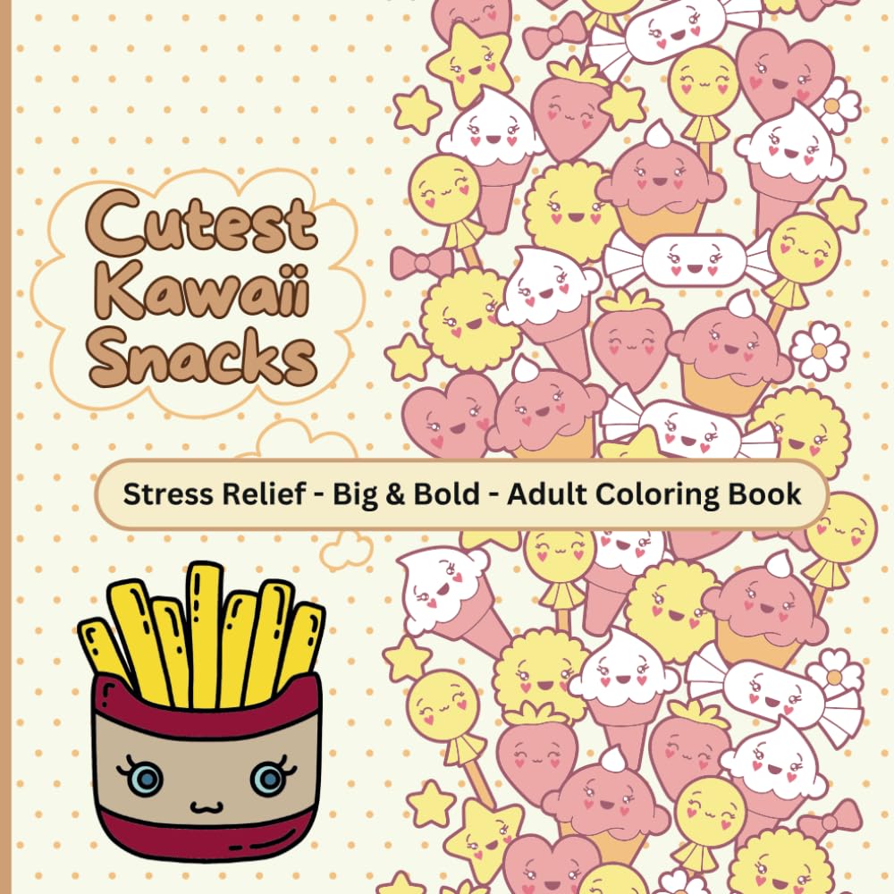 Cutest Kawaii Snacks - 5 Coloring Pages