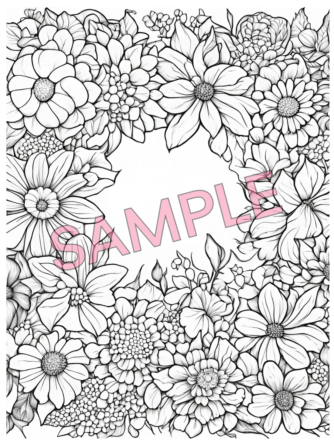 Wild Flower Garden Oasis- 5 Coloring Pages