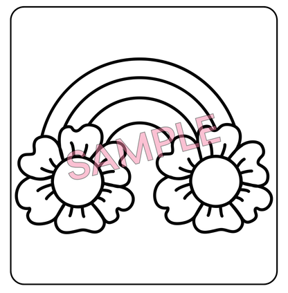 Peace Love Flowers - 5 Coloring Pages