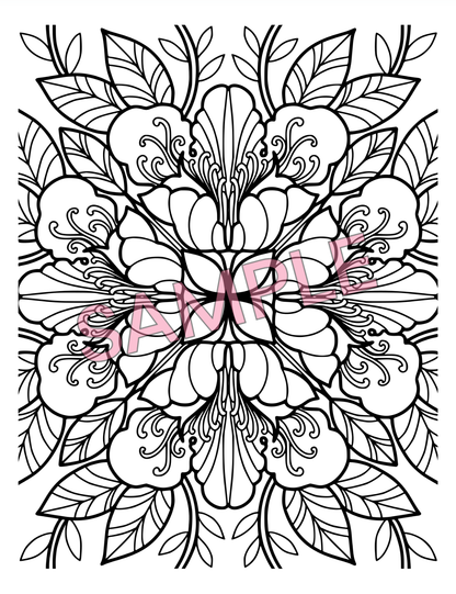 It's All In The Flowers- 5 Coloring Pages