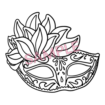 Mardi Gras Moments - 5 Coloring Pages